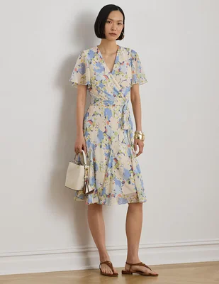 Vestido 3/4 casual Lauren Petite para mujer