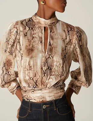 Blusa Studio F Macedonia manga 3/4 para mujer