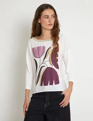 Playera Trucco manga 3/4 para mujer