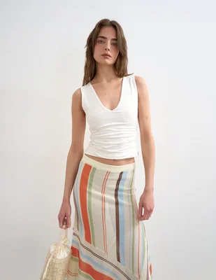Top Topshop escote V tirante ancho