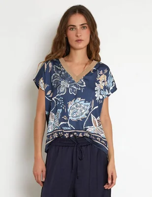 Blusa Trucco manga corta para mujer