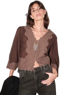 Blusa Renatta&Go manga 3/4 para mujer
