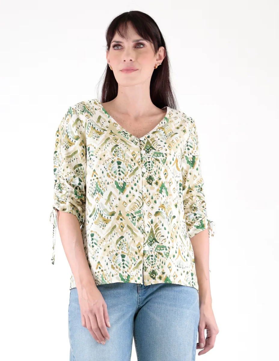 Blusa Margaret manga 3/4 para mujer