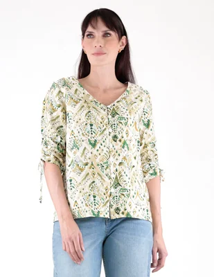 Blusa Margaret manga 3/4 para mujer