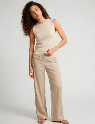 Top Petite Studio cuello redondo