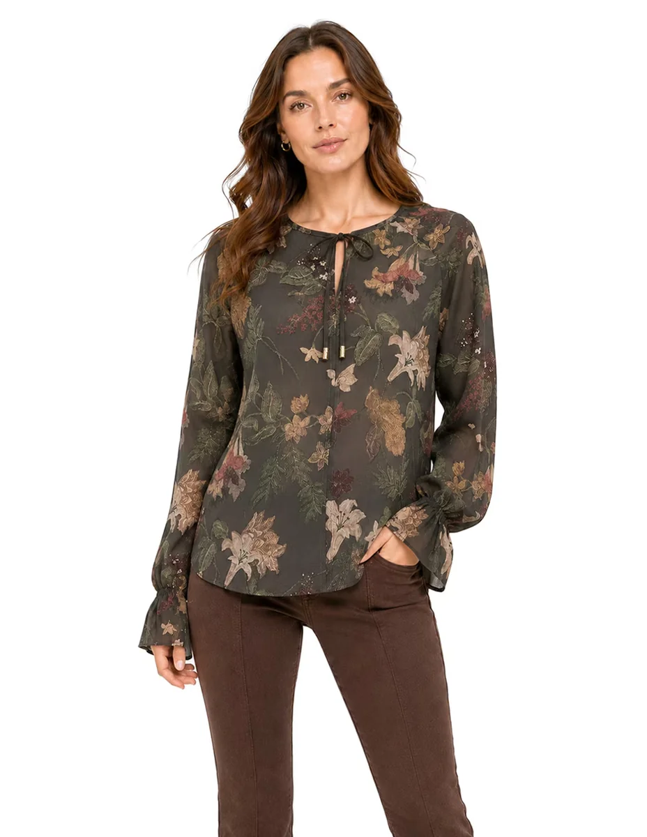 Blusa Foley's manga larga para mujer