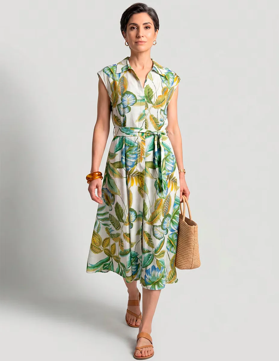 Vestido midi casual rabbit para mujer