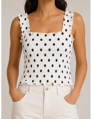 Top Pieces escote cuadrado tirante ancho