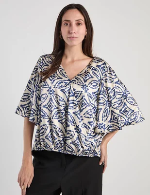 Blusa Lorenza Blaumanga 3/4 para mujer