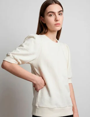 Blusa coffee bean manga corta para mujer