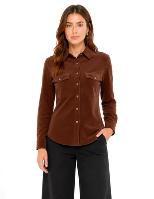 Blusa camisera blusa foley's esenciales manga larga para mujer