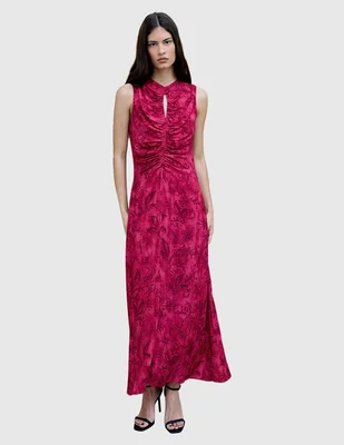 Vestido largo de fiesta Renatta&Go escote con cuello
