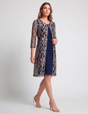 Vestido a la rodilla connected para mujer