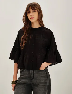 Blusa rapsodia manga 3/4 para mujer
