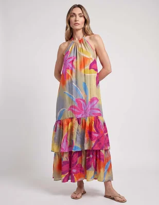 Vestido largo playa Lorenza Blau para mujer