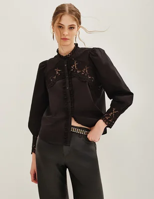 Blusa rapsodia manga larga para mujer