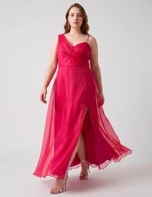 Vestido maxi de fiesta the pattern escote ilusión