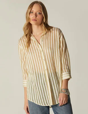 Blusa camisera studio f manga 3/4 para mujer