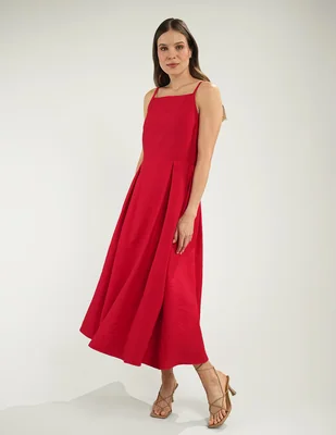 Vestido midi casual parallel agosto para mujer