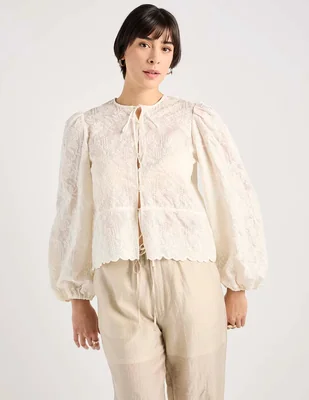 Blusa camisera Kur.Kuma manga larga para mujer