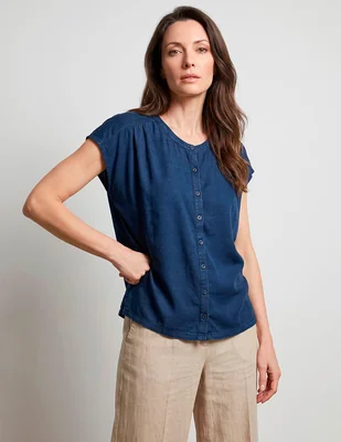 Blusa Chico's manga corta para mujer