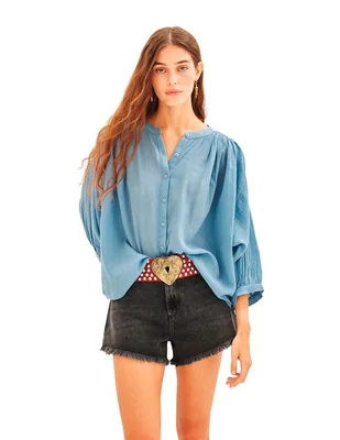Blusa rapsodia manga 3/4 para mujer