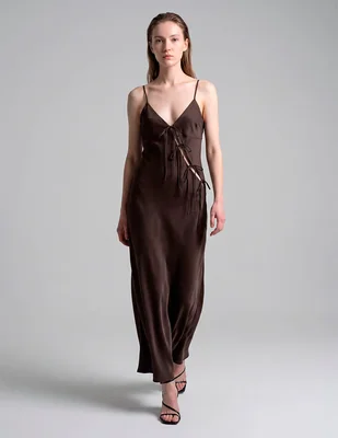 Vestido largo de fiesta lioness escote v