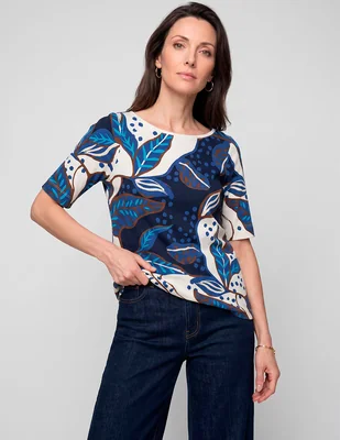 BLUSA CHICO'S 570413839 GRÁFICO REGULAR