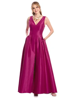 Vestido largo de fiesta eva brazzi escote v
