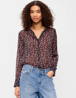 Blusa old navy manga larga para mujer
