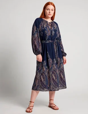 Vestido midi casual lieb plus para mujer