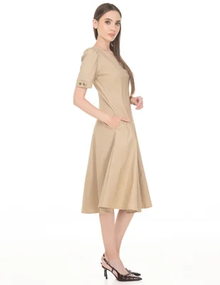 Vestido midi casual lvyou para mujer