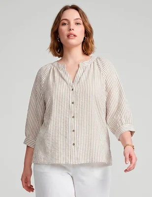 Blusa lieb plus manga 3/4 para mujer