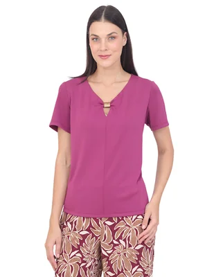 Blusa duplan grupo niza manga corta para mujer