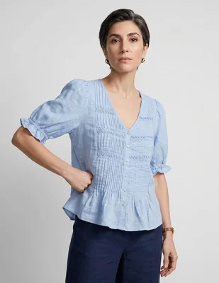 Blusa Talbots manga corta para mujer