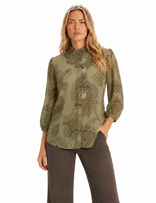 Blusa foley's manga 3/4 para mujer