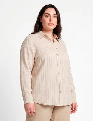 Blusa lieb plus manga larga para mujer