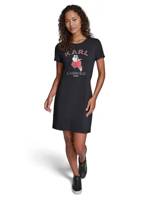 Vestido corto casual Karl Lagerfeld Paris para mujer
