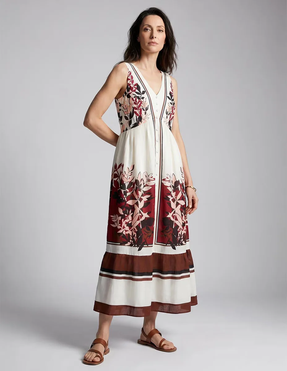 Vestido midi casual Talbots para mujer