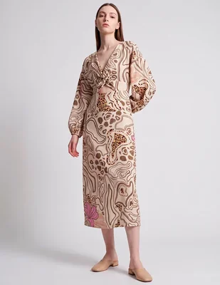 Vestido midi Simona casual para mujer