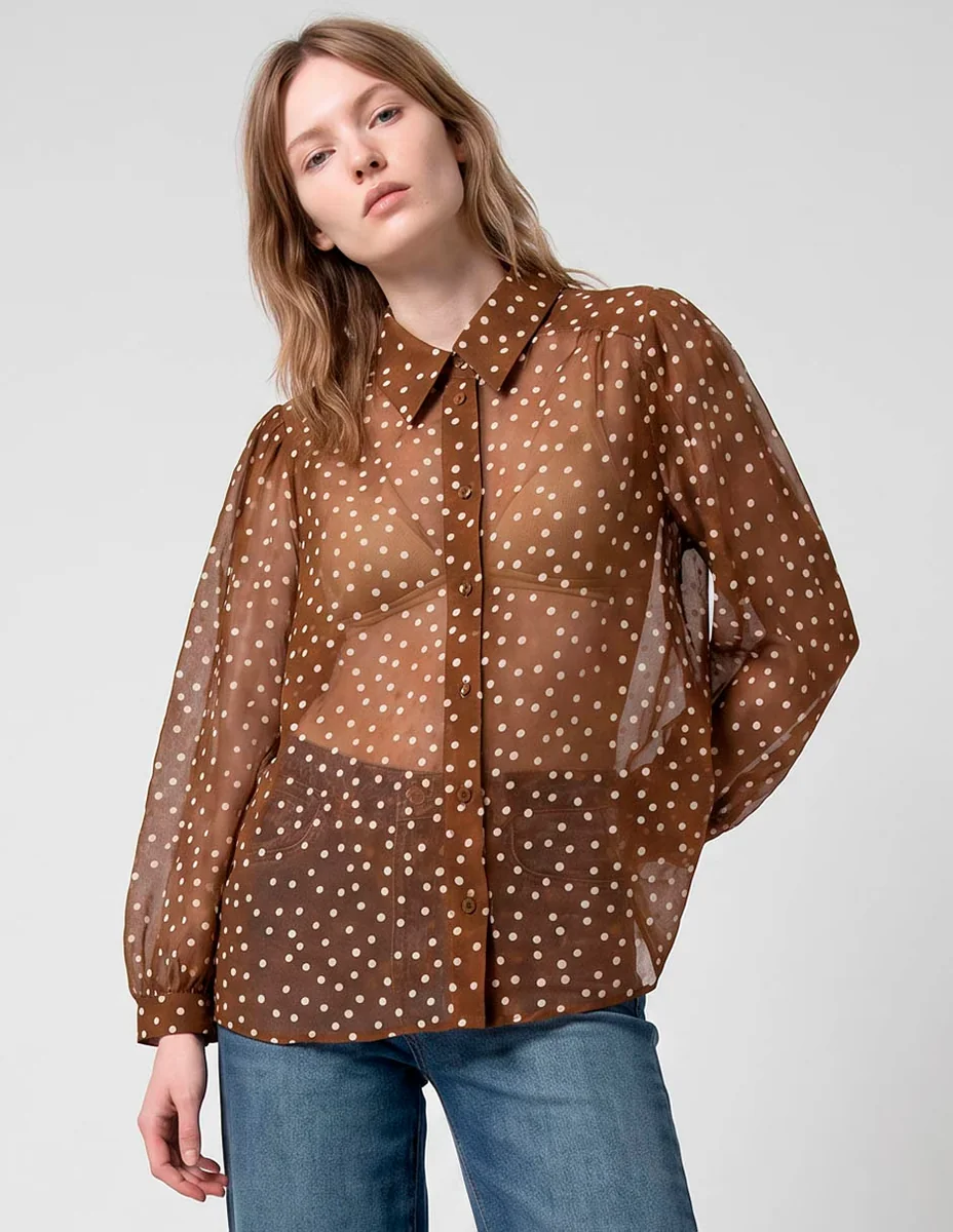 Blusa maison 123 manga larga para mujer