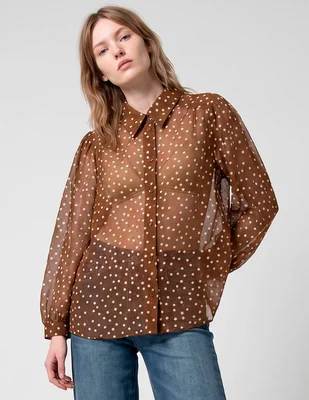 Blusa maison 123 manga larga para mujer