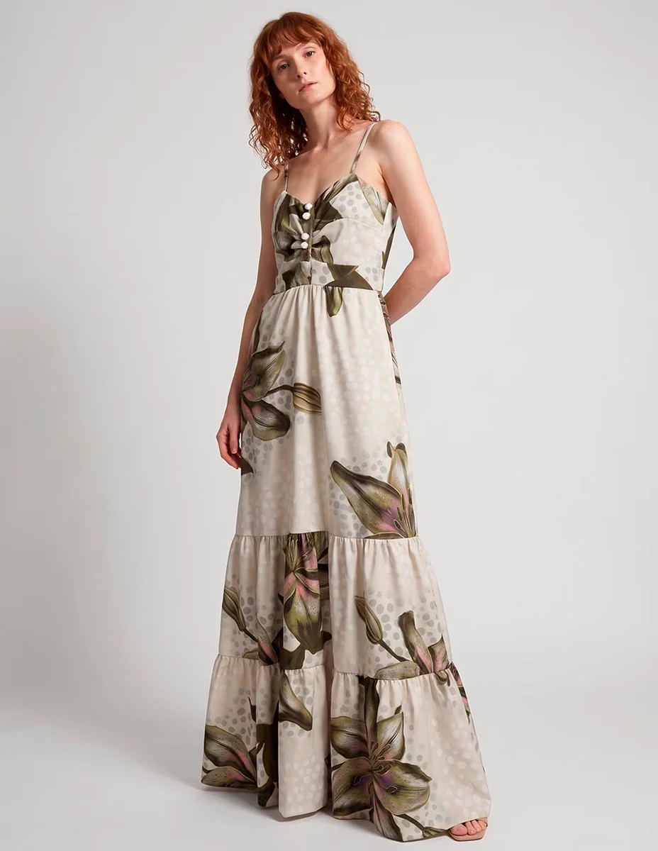 Vestido maxi casual simona para mujer
