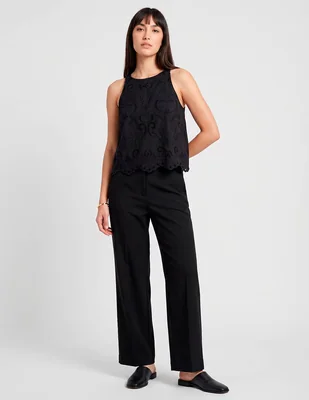 Top ann taylor cuello redondo tirante ancho