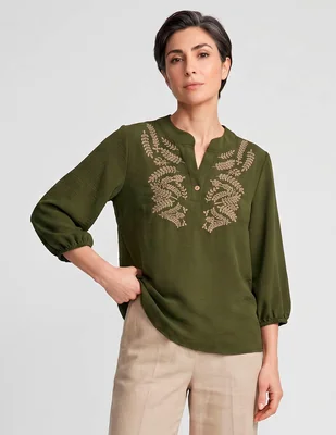 Blusa loren's manga 3/4 para mujer