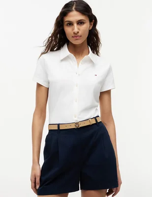 Blusa tommy manga corta para mujer