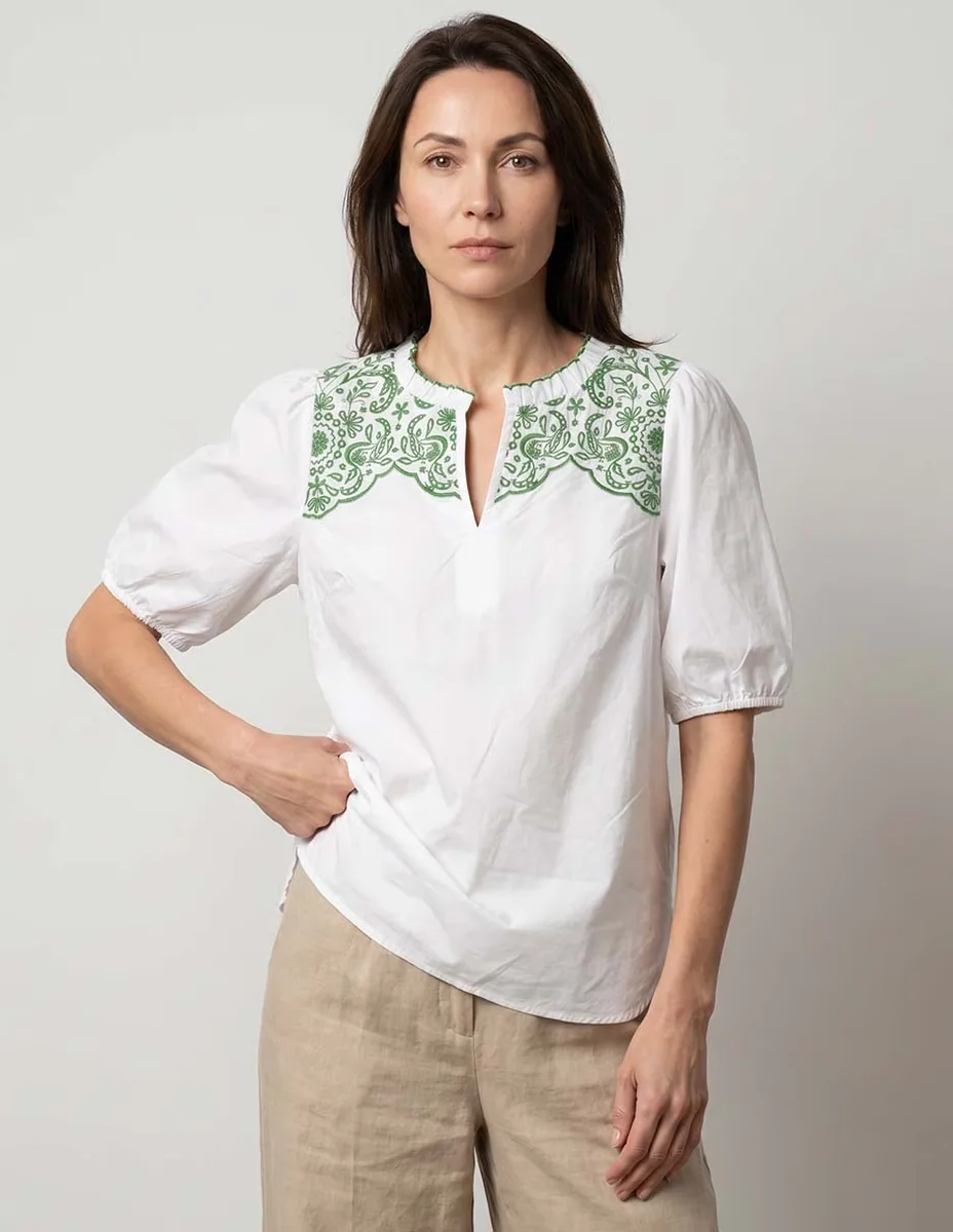 Blusa talbots manga al codo para mujer