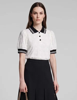 Blusa karl lagerfeld manga corta para mujer