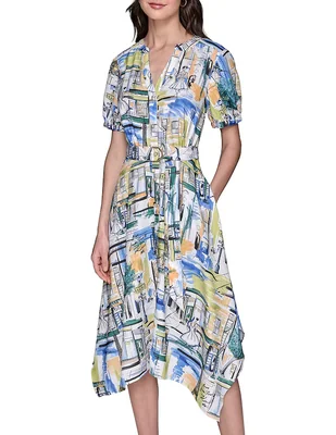 Vestido midi casual Karl Lagerfeld Paris para mujer