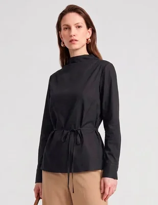 Blusa Kur.Kuma manga larga para mujer